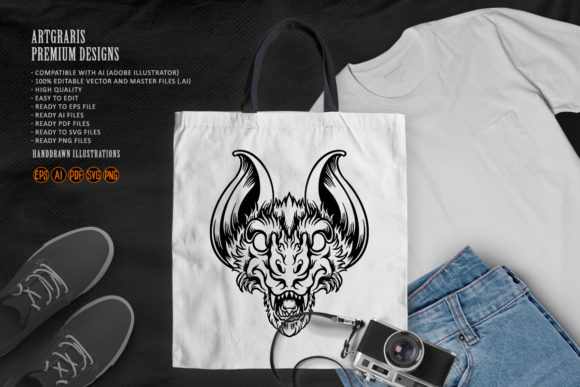 Download Halloween Character Scary Bad Bat Head - Premium Resources