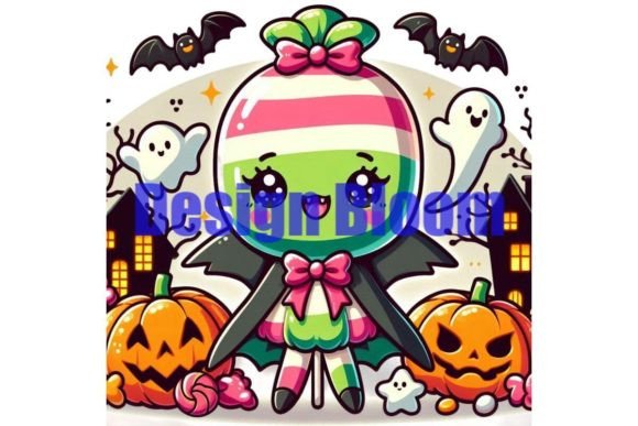 Download Lollipop Ghost Halloween Artwork for POD - Halloween artwork Collection