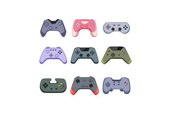 Download Gamepad Set Cartoon Vector Illustration - Premium Resources