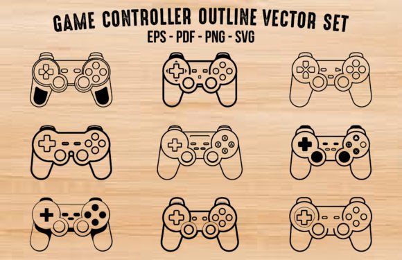 Download Gamepad Console Outline SVG Bundle - Premium Bundle