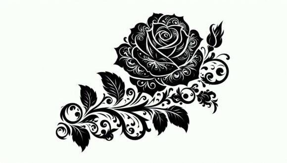 Download Rose Silhouette, Gothic Aesthetic Art - Gothic aesthetic Collection