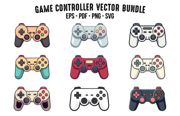 Download Set of Gamepad Console SVG Clipart - Premium Bundle