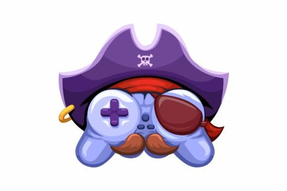 Download Pirate Gamepad Mascot Cartoon Vector - Premium Resources