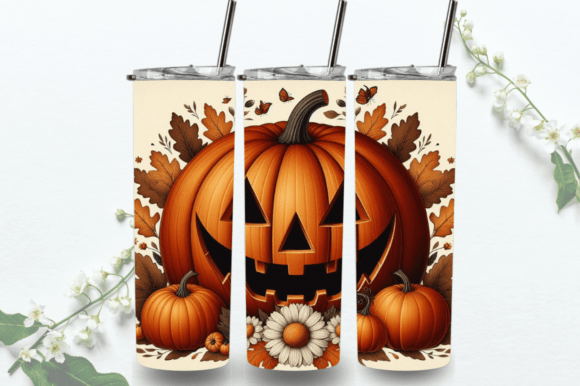 Download Gothic Spooky Pumpkin 20 Oz Tumbler Wrap - Gothic spooky Collection
